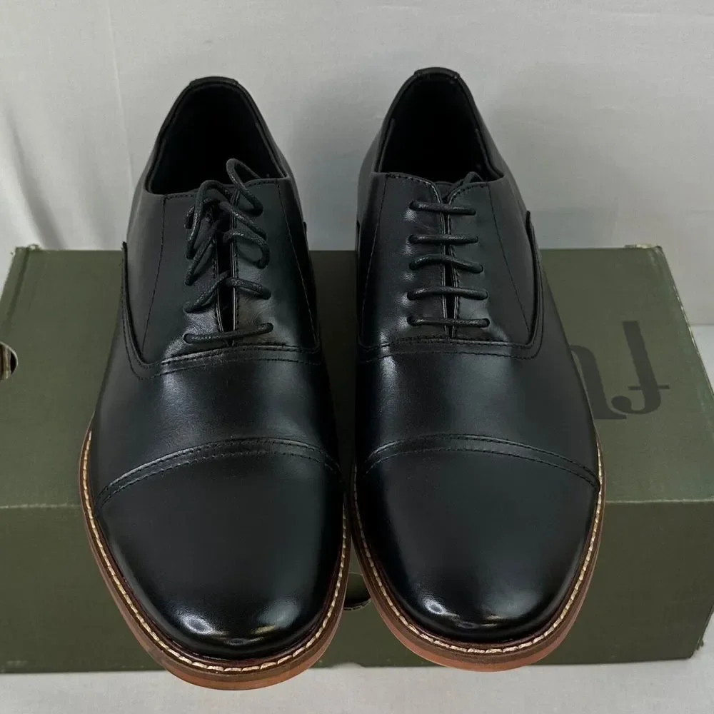 Floyd Lotte Black Men's Oxford‎ Dress Shoes Sz 9